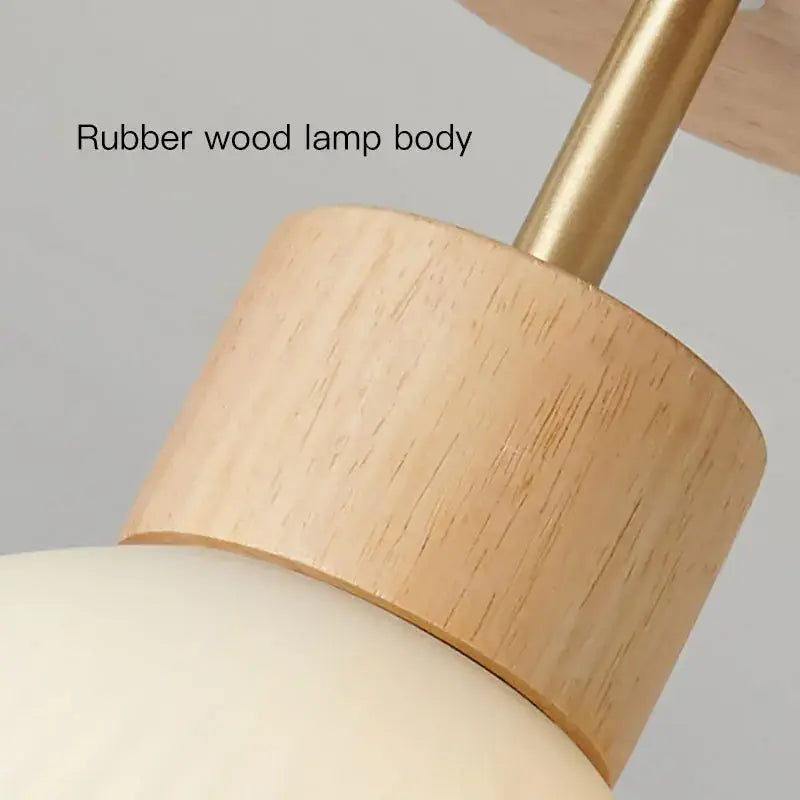 Decorbites coco wood glass ceiling chandelier corridor light