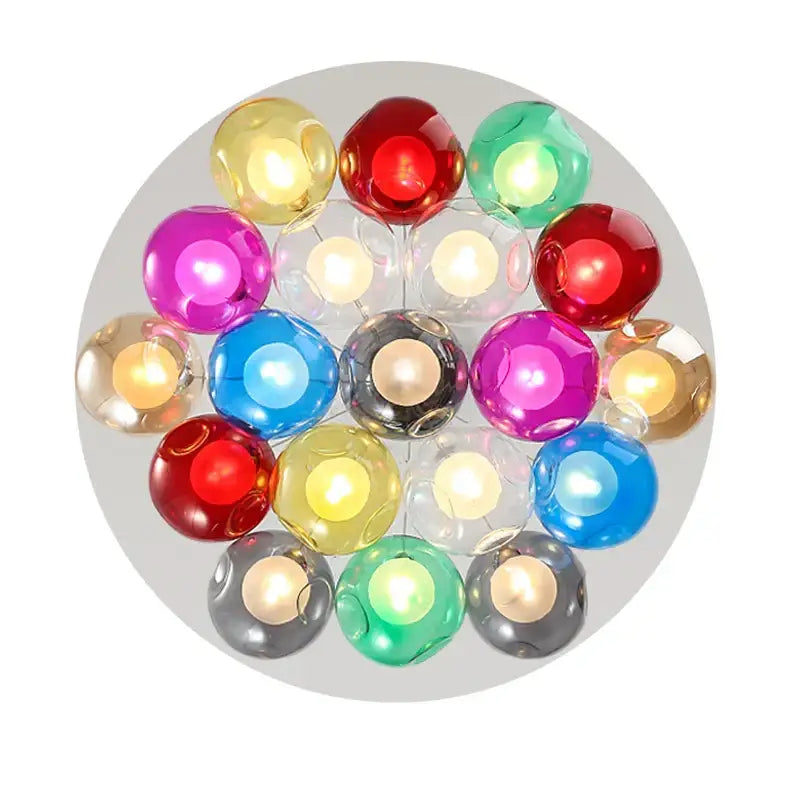 Decorbites colorful glass ball pendant light dining room chandelier