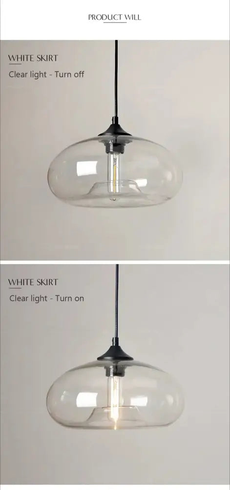Modern amber & smoky gray glass colorful led pendant lights dining room