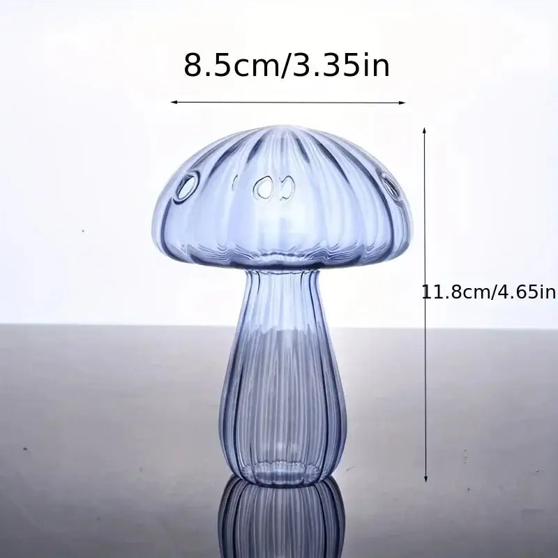 Rainbow gradient glass mushroom vase living room colorful home decor