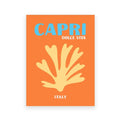 Capri dolce vita colorful travel posters art print for living room