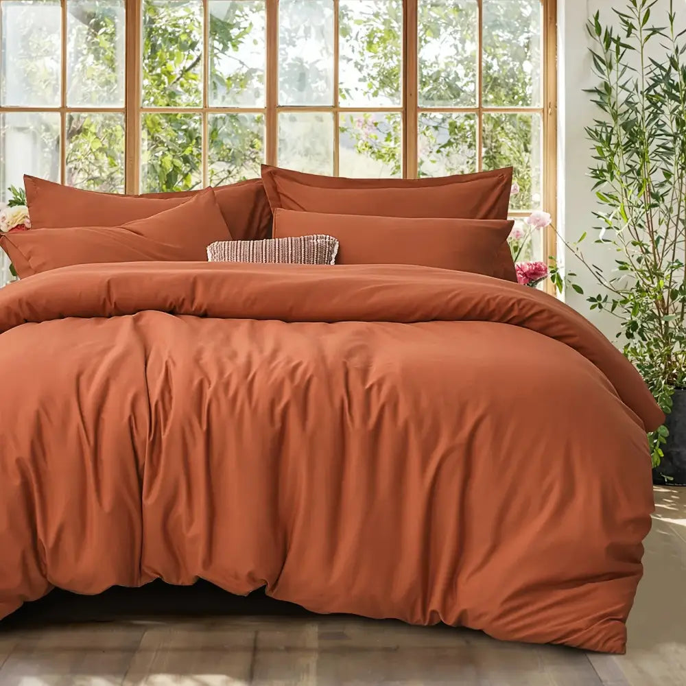 Black satin cotton duvet cover set bedroom textured pillow accent