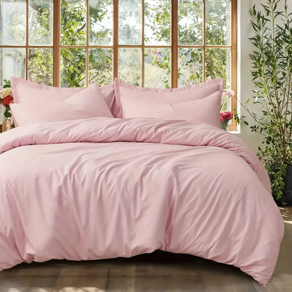Black satin cotton duvet cover set bedroom textured pillow accent