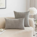 Decorbites corduroy striped patchwork pillow cover set living room