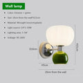 Decorbites cream breeze frosted glass pumpkin wall sconce bedroom light