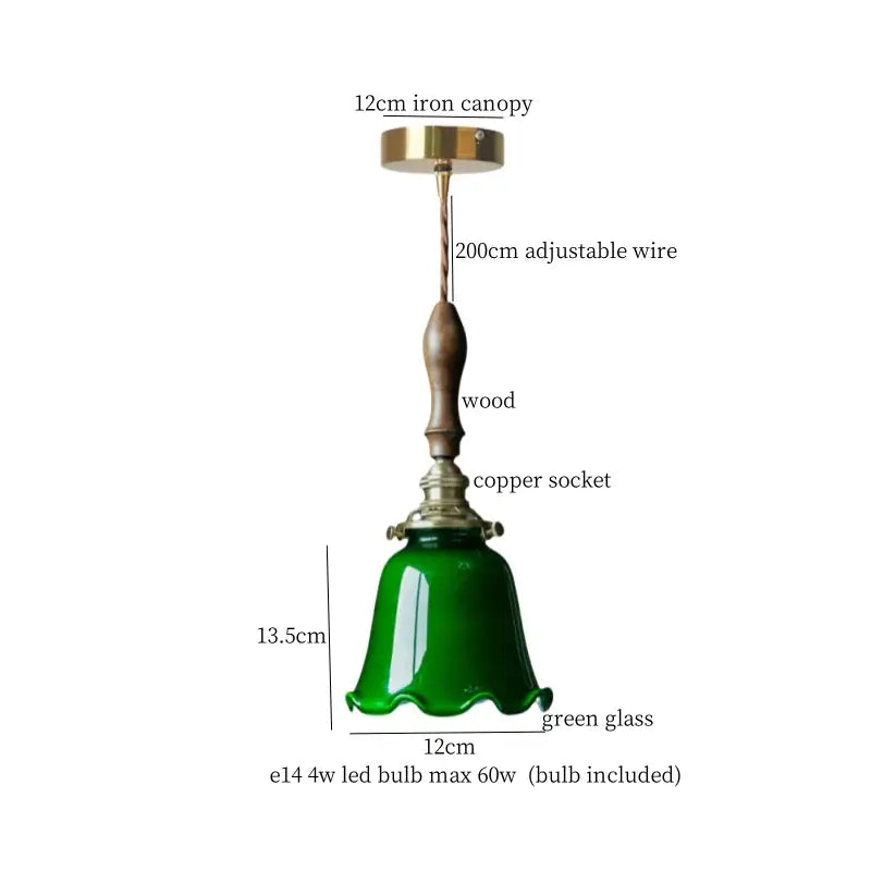 Decorbites cream glass led pendant light for kitchen
