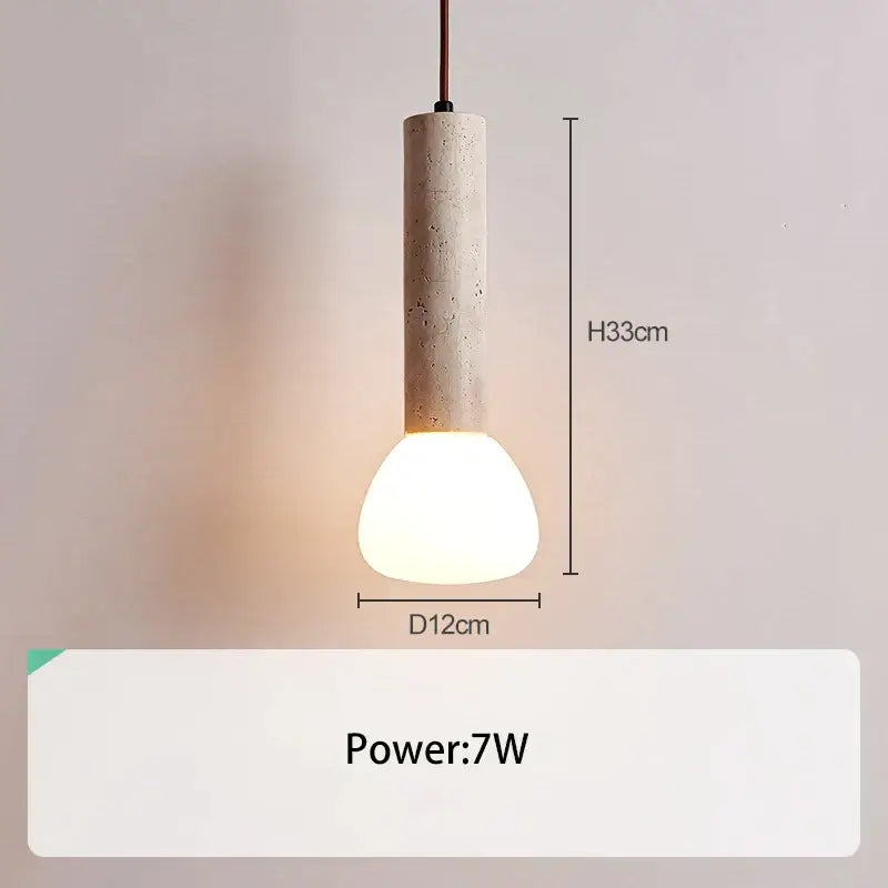Decorbites cream style concrete pendant lamp living room spherical light
