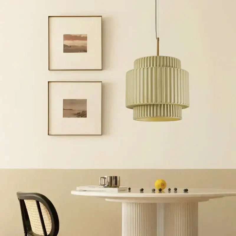 Decorbites cream wind led chandelier – dining room fluted pendant light