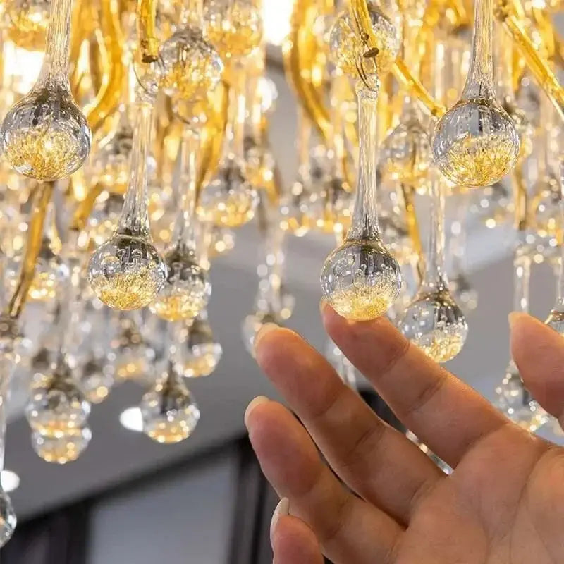 Decorbites crystal branch chandelier for living room led pendant light