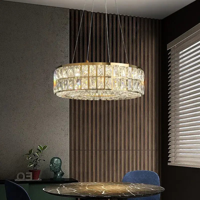 French vintage gold crystal chandelier dining room oval lighting