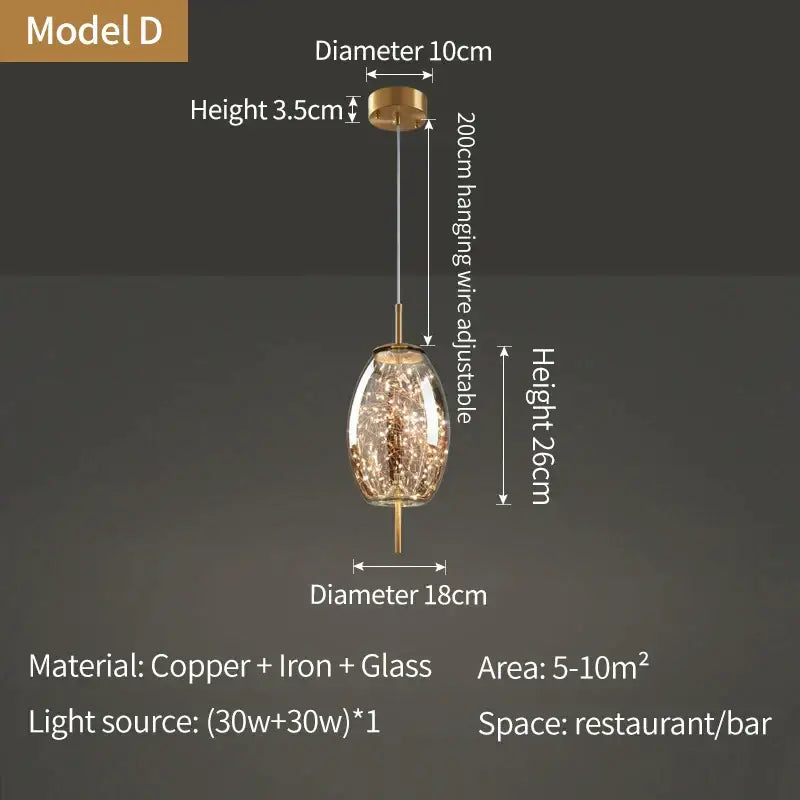 Decorbites crystal chandelier glass pendant light for dining room