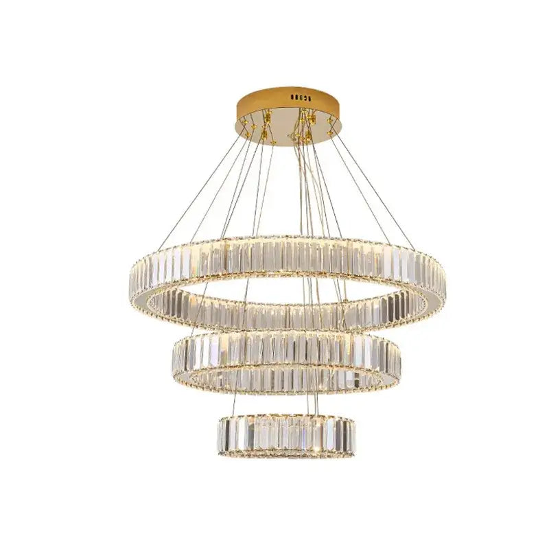 Modern gold spiral crystal chandelier staircase pendant light