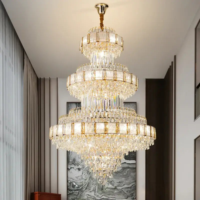 Modern gold decorbites crystal chandelier staircase lighting