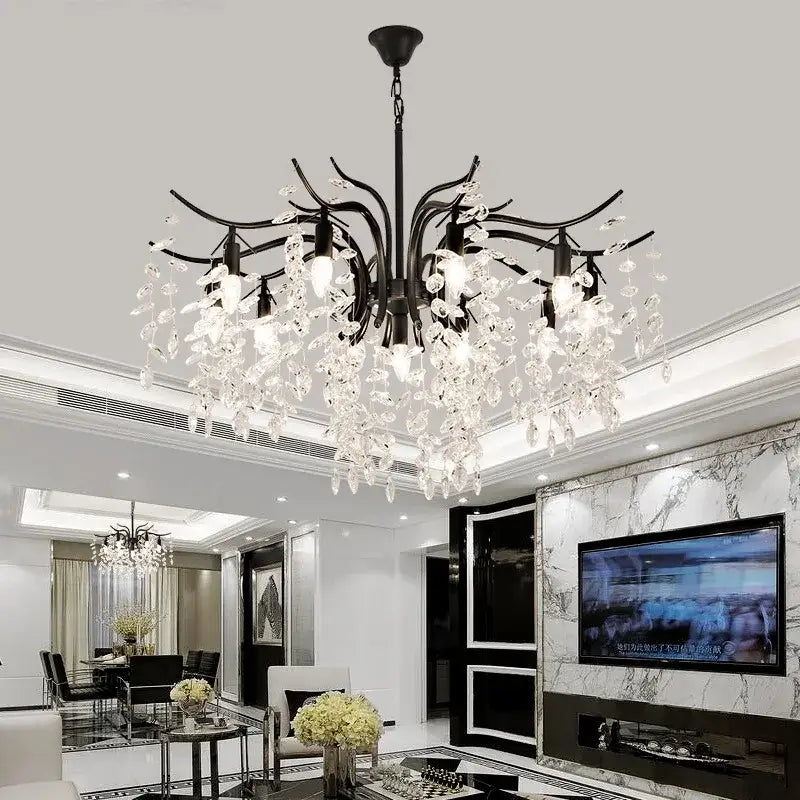 Modern gold decorbites crystal chandelier for living room