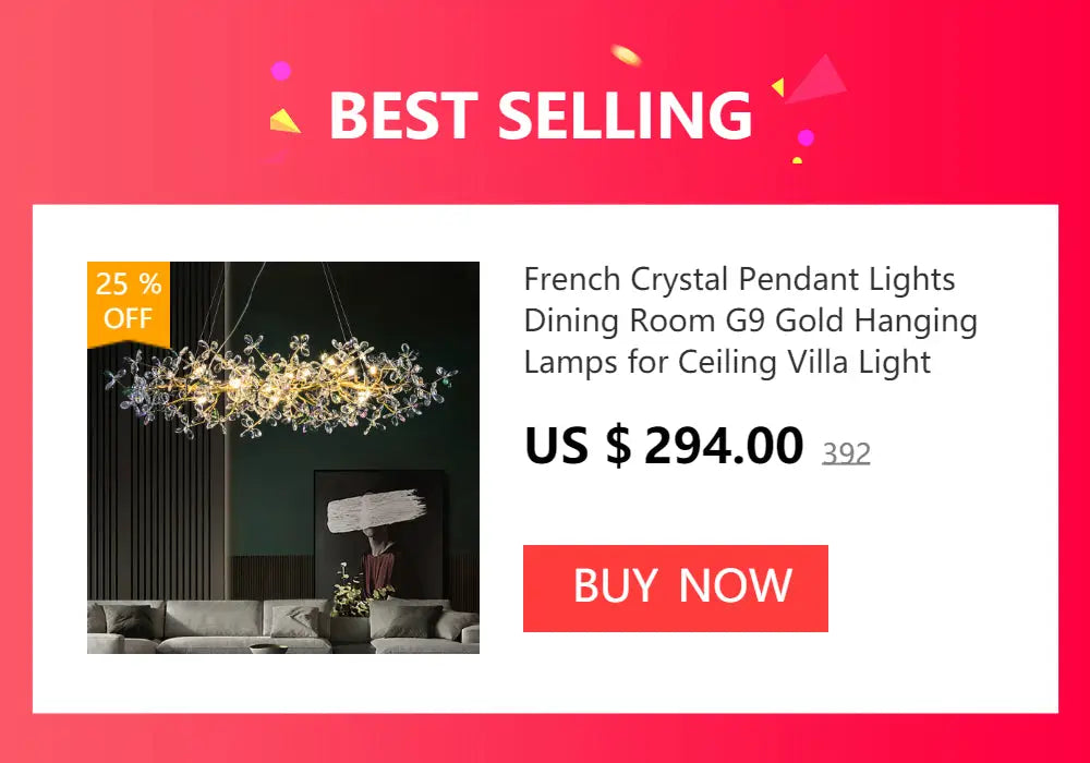 Modern aluminum raindrop crystal chandelier dining room light fixture
