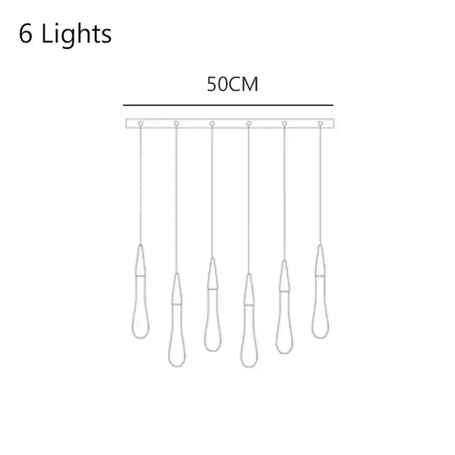 Decorbites crystal drop chandelier gold glass dining room light