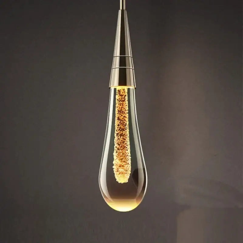 Decorbites crystal drop chandelier gold glass dining room light