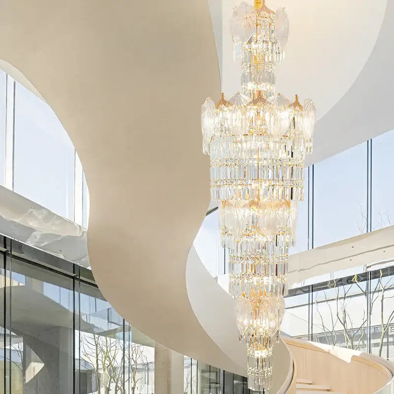 Decorbites crystal european long chandelier for living room lighting
