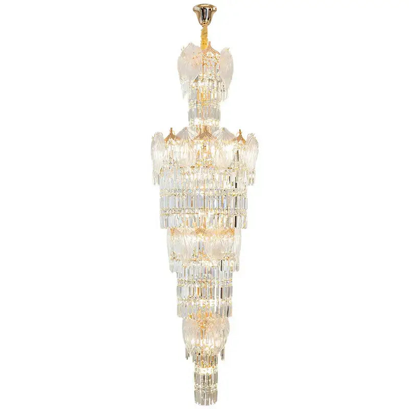 Decorbites crystal european long chandelier for living room lighting