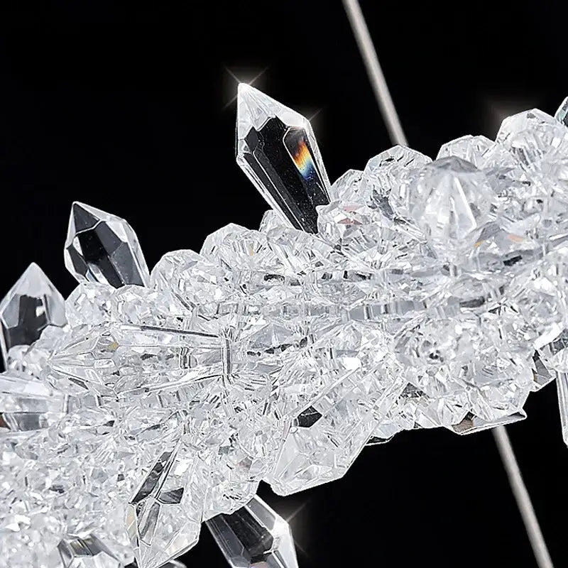 Decorbites crystal flower led chandelier dining room pendant light