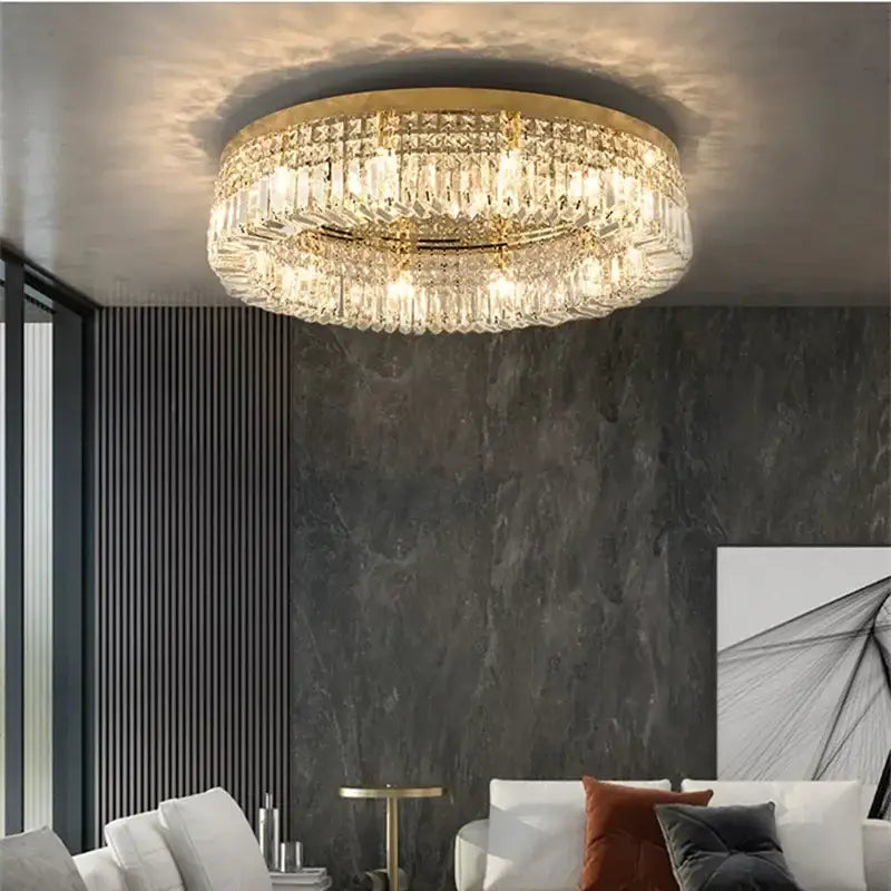 Decorbites crystal gold chandelier crystal gold ceiling light dining room