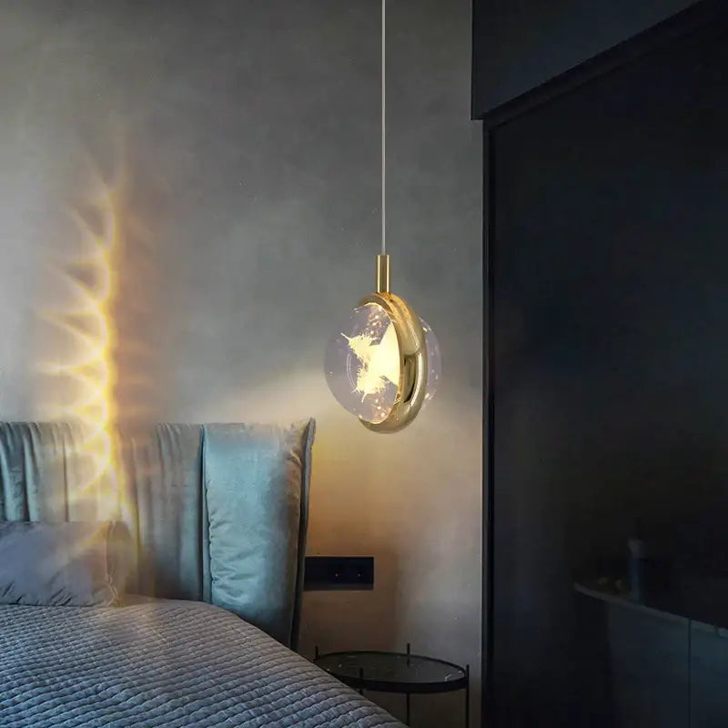 Decorbites crystal jellyfish chandelier gold bedroom pendant light