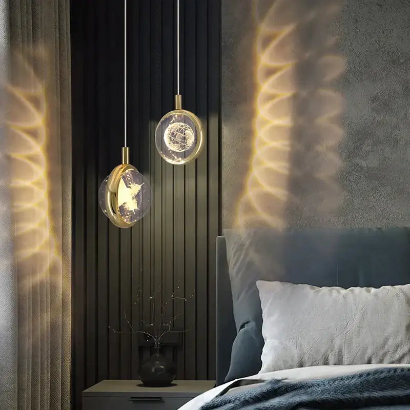 Decorbites crystal jellyfish chandelier gold bedroom pendant light