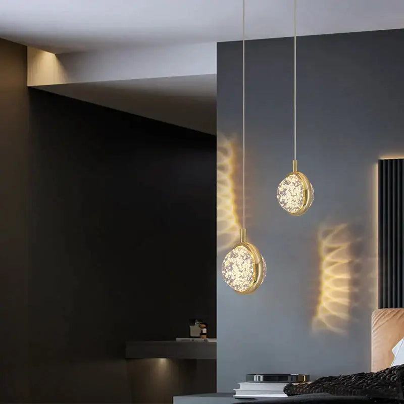 Decorbites crystal jellyfish chandelier gold bedroom pendant light