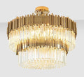 Decorbites crystal led chandelier gold brass lamp for living room