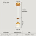 Decorbites crystal led chandelier gold pendant light dining room