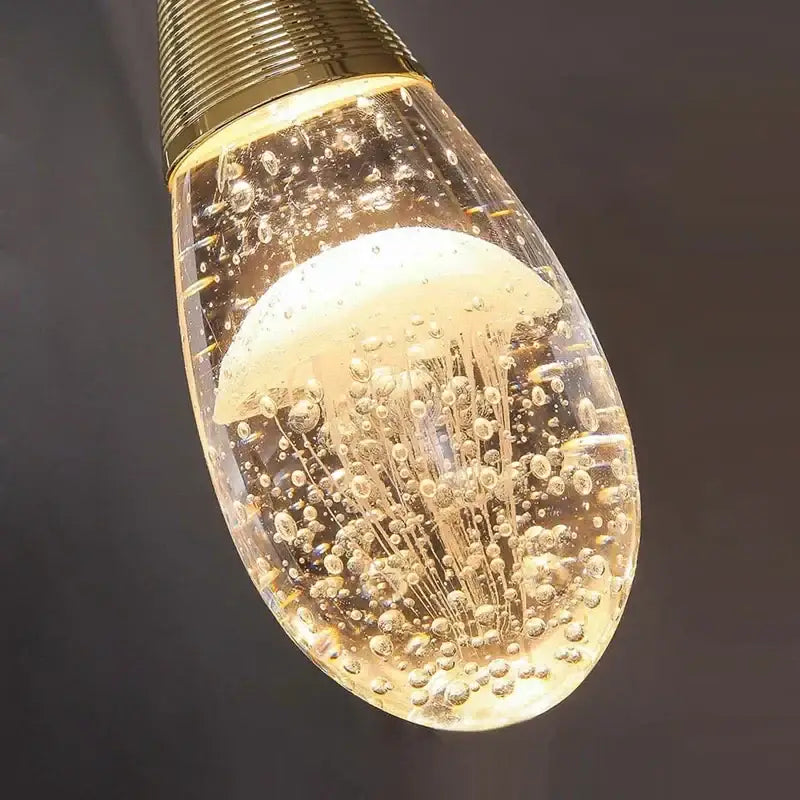 Decorbites crystal led chandelier gold pendant lights dining room