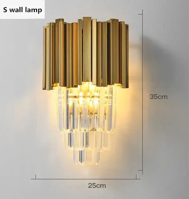 Decorbites crystal led pendant gold chandelier for dining room