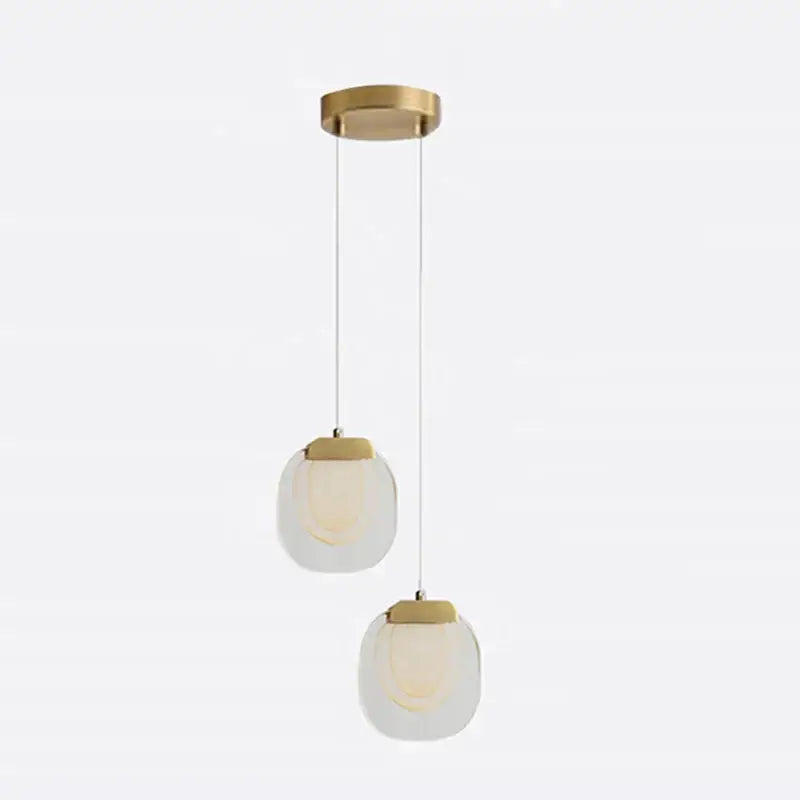 Decorbites crystal led pendant warm yellow kitchen light