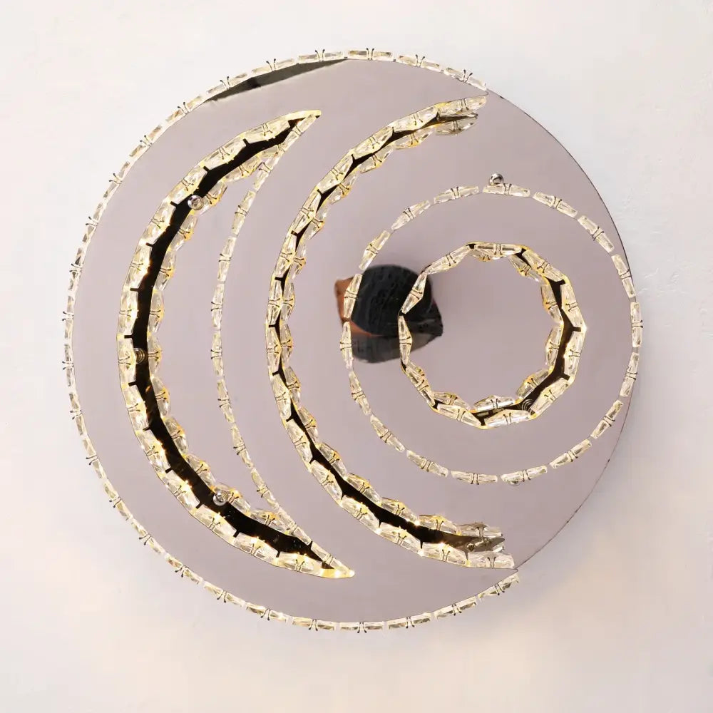 Decorbites crystal led sun moon spiral chandelier – dining room light