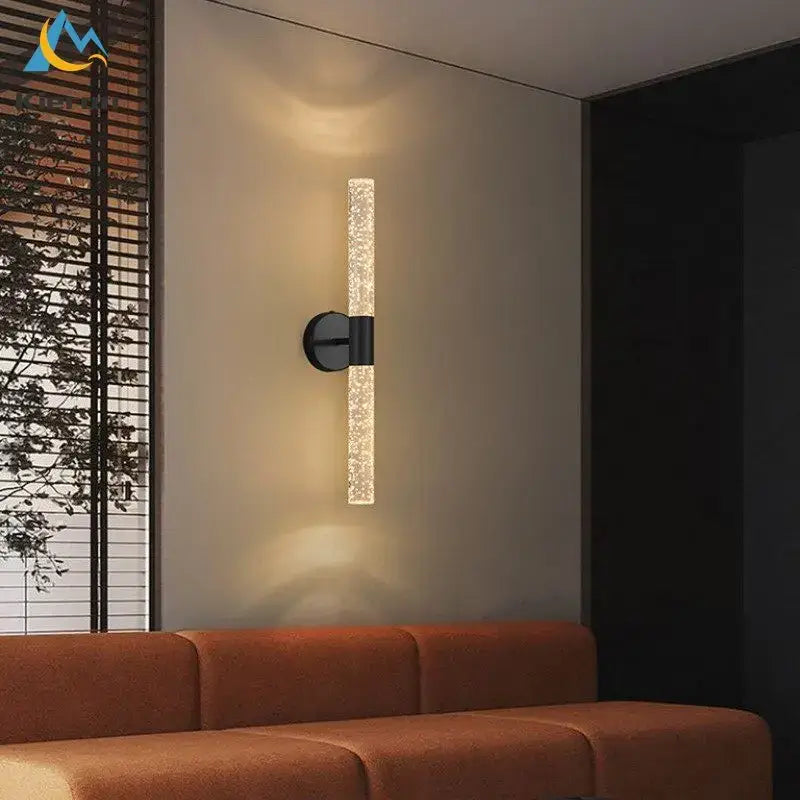 Decorbites crystal led wall lamp gold sconce for bedroom decor