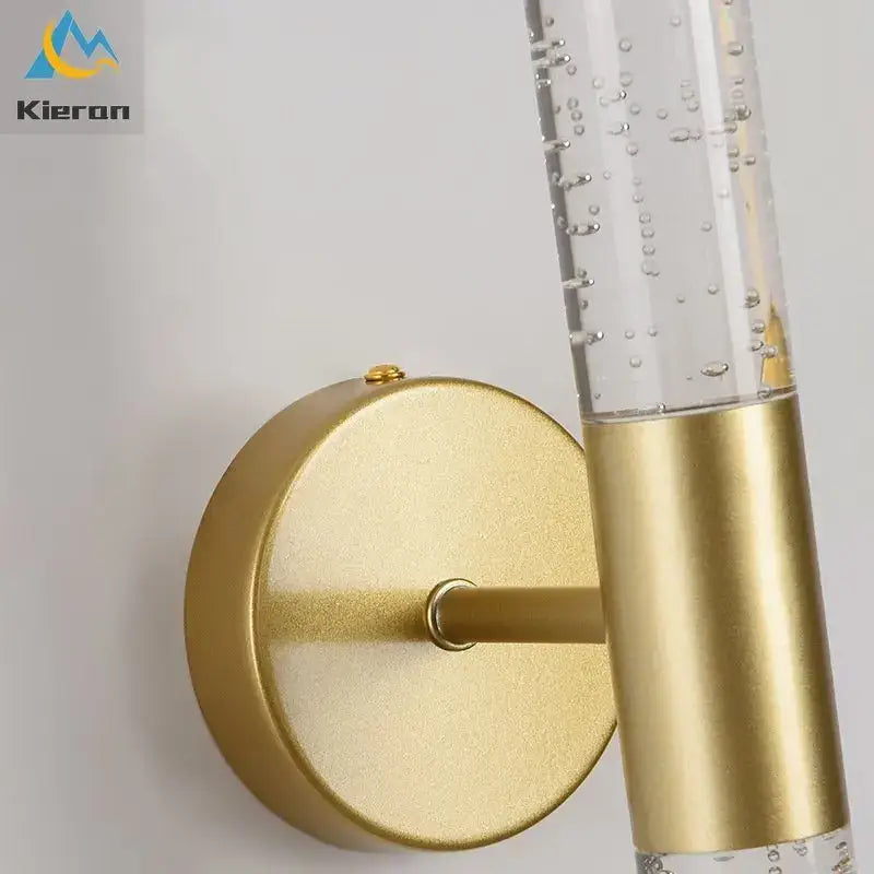 Decorbites crystal led wall lamp gold sconce for bedroom decor