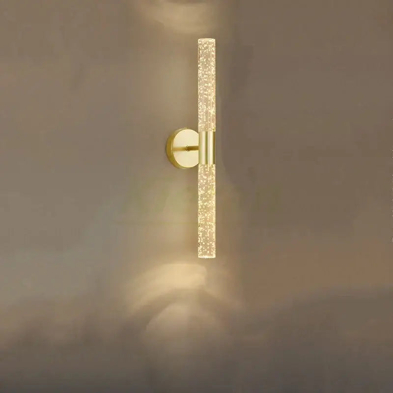 Decorbites crystal led wall lamp gold sconce for bedroom decor