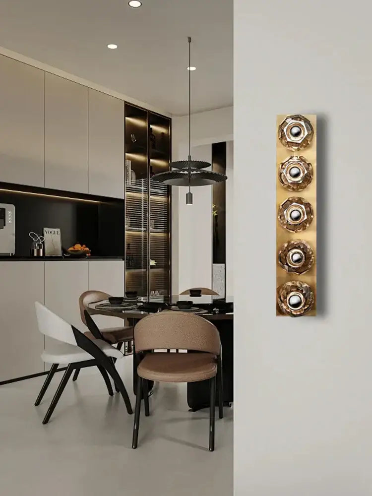 Modern luxury crystal led wall sconce – bedroom glass globe light