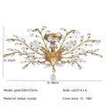 Decorbites crystal tree black chandelier with beads bedroom light
