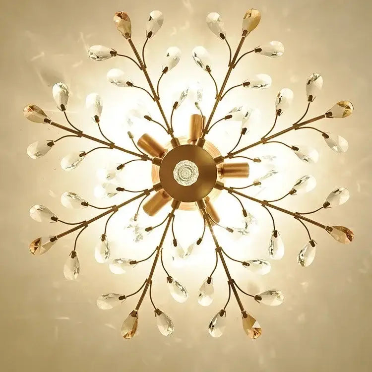 Decorbites crystal tree black chandelier with beads bedroom light