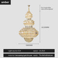 Decorbites crystal villa gold chandelier living room lighting