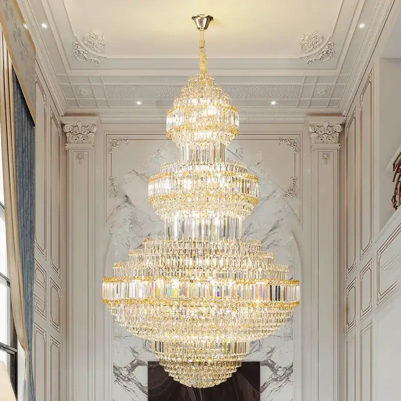 Decorbites crystal villa gold chandelier living room lighting