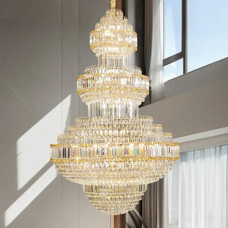 Decorbites crystal villa gold chandelier living room lighting