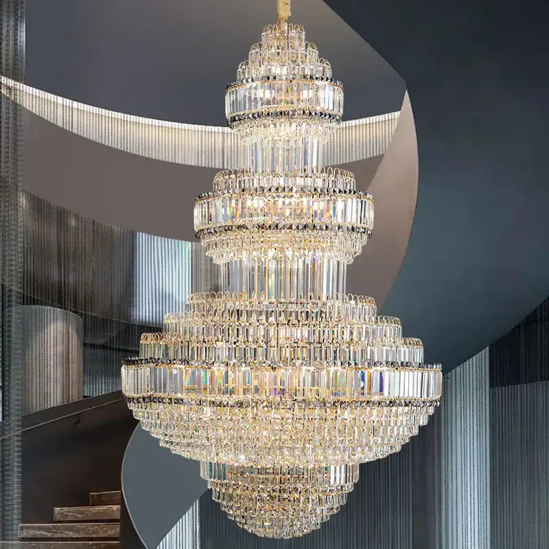 Decorbites crystal villa gold chandelier living room lighting