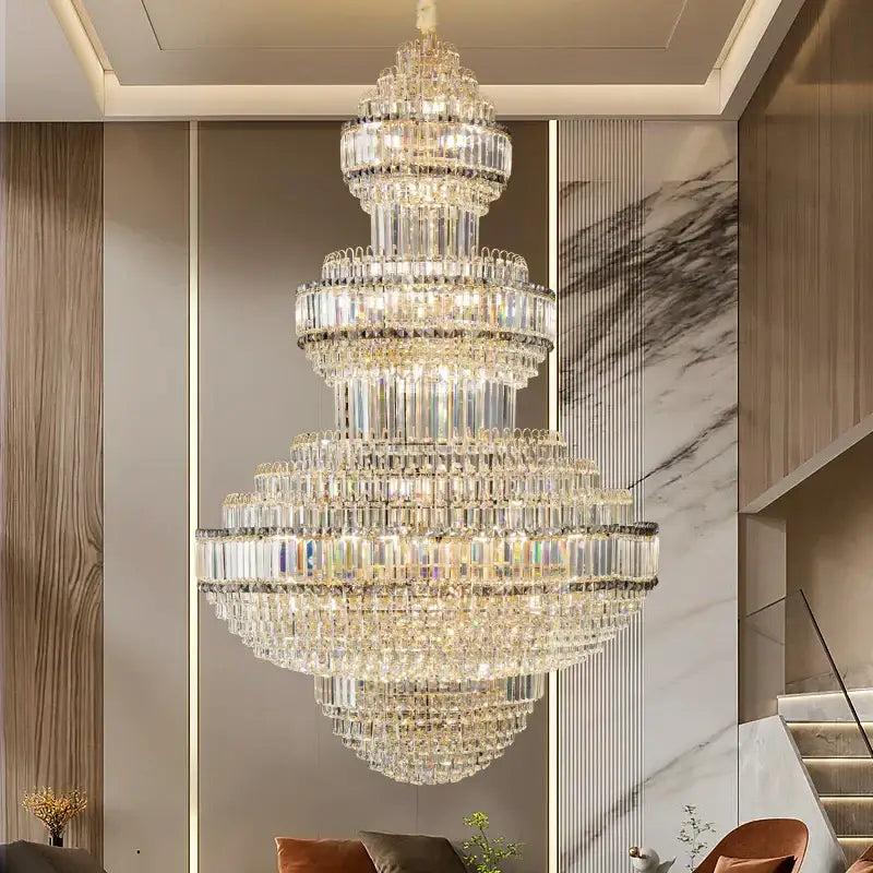 Decorbites crystal villa gold chandelier living room lighting