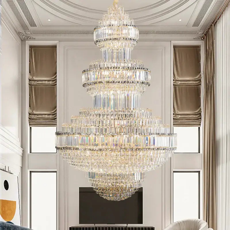 Decorbites crystal villa gold chandelier living room lighting