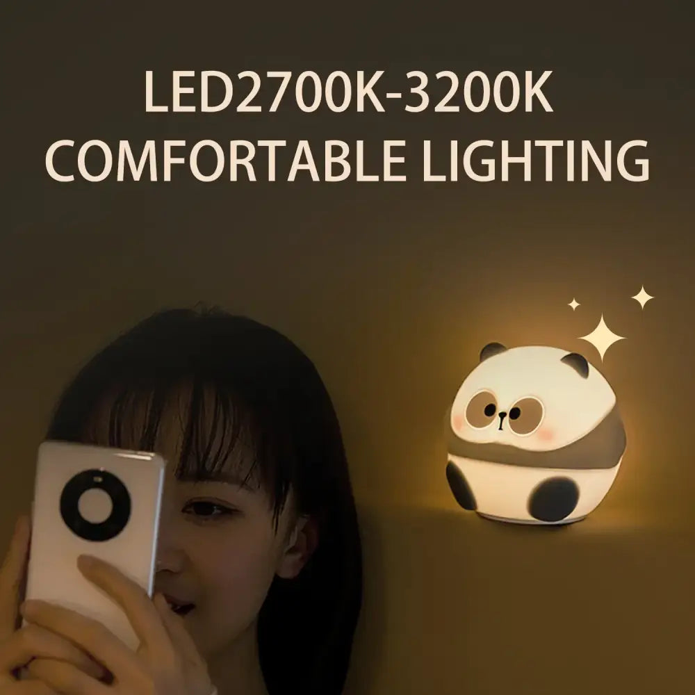 Decorbites cute panda white & black night light bedroom sleep lamp