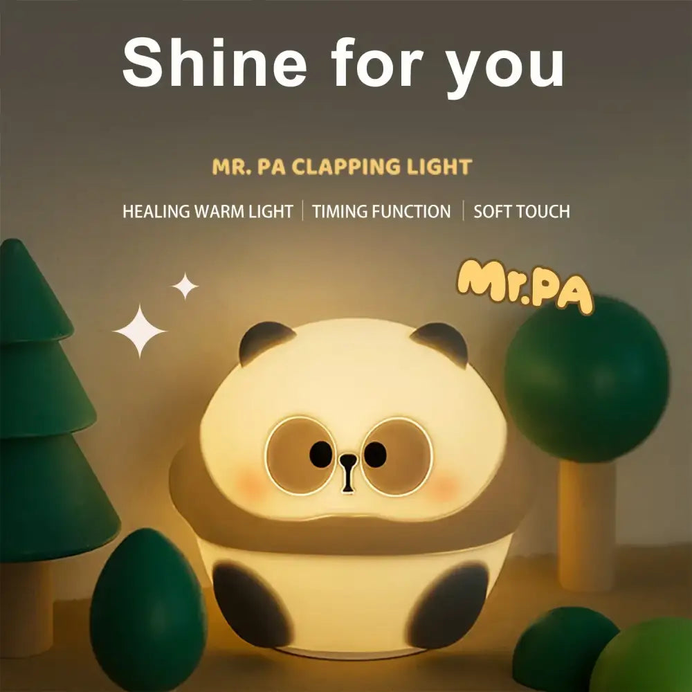 Decorbites cute panda white & black night light bedroom sleep lamp