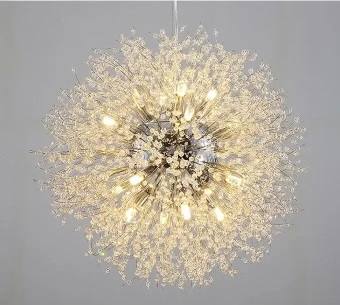 Decorbites dandelion chandelier gold and crystal living room light