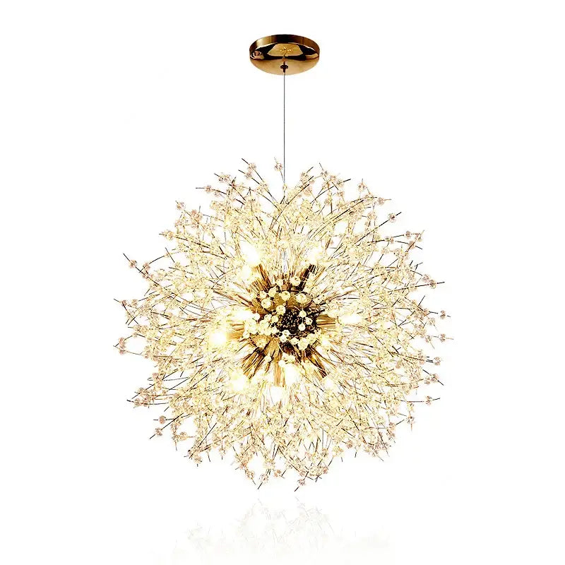 Decorbites dandelion chandelier gold crystal led living room light